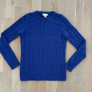 Tyler Boe 100% Cashmere Cable Knit Crewneck Sweater
